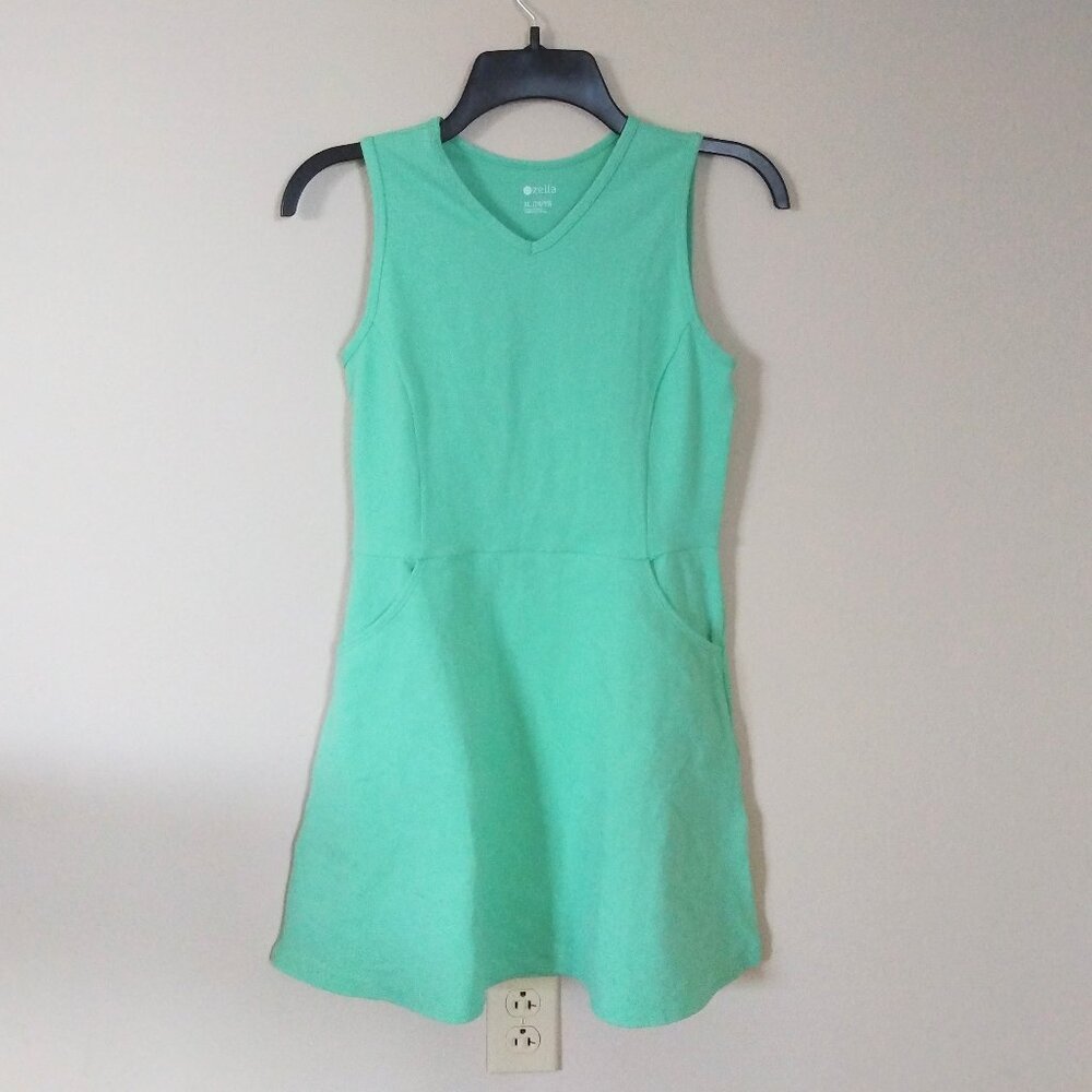 Zella Kid's Sporty Dress in Green Katydid Size 14/16